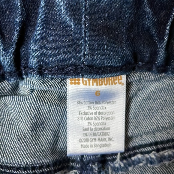 GYMBOREE Embroidered denim pull-up jean Girls size 6 - Picture 4 of 4